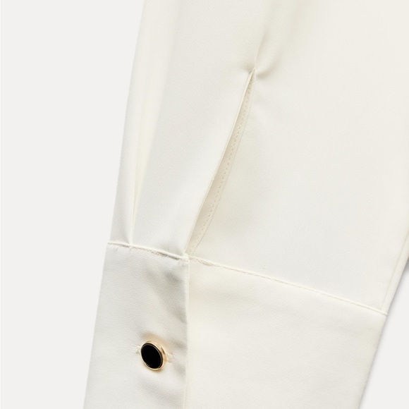 NWT ZARA CONTRASTING PASSEMENTERIE SHIRT - Picture 7 of 7